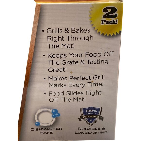 Copper Grill Mat 2 Pack Non-Stick Copper Infused Heat Conductive For Even Cookin - Picture 4 of 6
